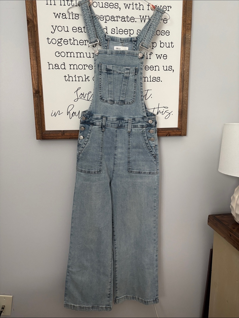 TNR Light Wash Denim Overalls